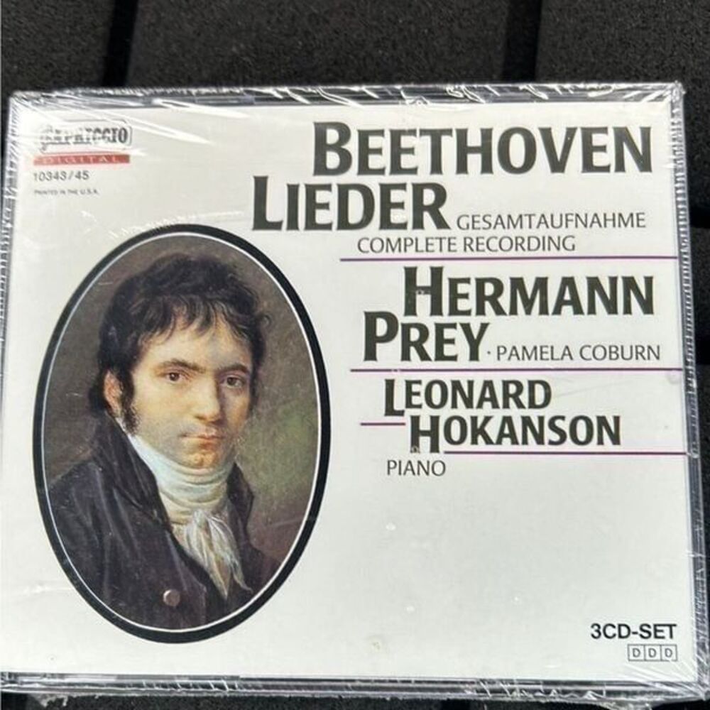 BEETHOVEN LIEDER Hermann Prey, Leonard Hokanson Capricorn Piano 3CD Sealed 0102